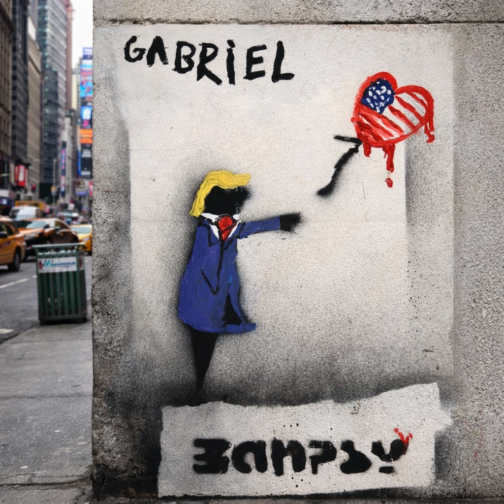 Trump with balloon NY